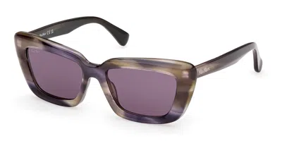 Max Mara Mm0171 83y Occhiali Da Sole Marroni Per Donna In Purple