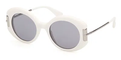 Max Mara Mm0188 21a Women's Sunglasses White Size 52