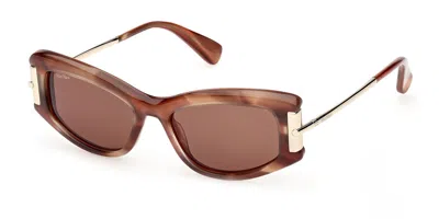 Max Mara Mm0189 68e Women's Sunglasses Red Size 52 In Brown