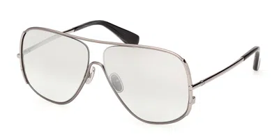 Max Mara Mm0190 15c Women's Sunglasses Silver Size 60 In Gray