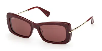 Max Mara Mm0194 71s Women's Sunglasses  Size 54 In Burgundy