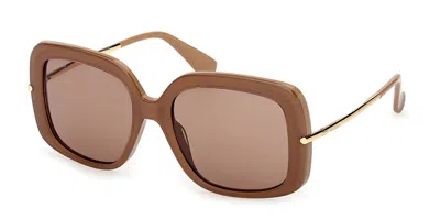 Max Mara Mm0195 46e Women's Sunglasses  Size 55 In Brown