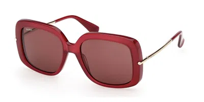 Max Mara Mm0195 69s Women's Sunglasses  Size 55 In Red