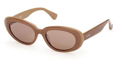 Max Mara Mm0196 46e Women's Sunglasses  Size 53 In Brown