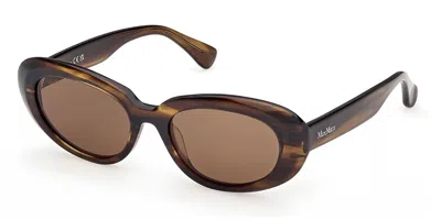 Max Mara Mm0196 61n Women's Sunglasses  Size 53 In Brown