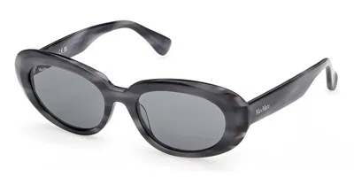 Max Mara Mm0196 64a Women's Sunglasses  Size 53 In Black