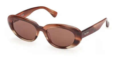 Max Mara Mm0196 68e Women's Sunglasses Brown Size 53