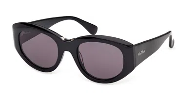 Max Mara Mm0198 01a Women's Sunglasses  Size 52 In Black