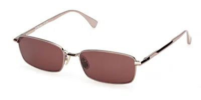 Max Mara Mm0199 36s Women's Sunglasses Gold Size 55