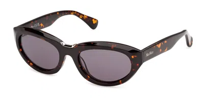 Max Mara Mm0203 52a Women's Sunglasses Tortoiseshell Size 53 In Brown
