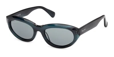 Max Mara Mm0203 64n Women's Sunglasses Blue Size 53