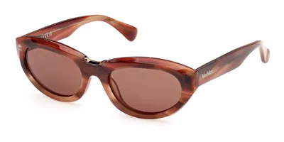 Max Mara Mm0203 68e Women's Sunglasses Red Size 53 In Brown