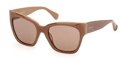 Max Mara Mm0204 46e Women's Sunglasses Brown Size 54