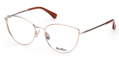 Max Mara Mm5002 028 Women's Glasses Rose-gold Size 54 - Free Lenses - Blue Light Block Available In Red