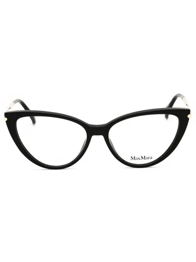 Max Mara Mm5006 Eyeglasses In Dark Havana/clear Demo Lens
