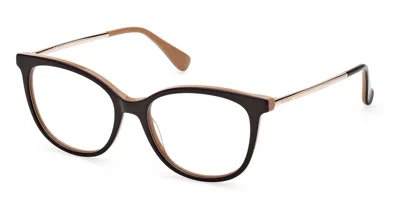 Max Mara Mm5008 Women's Glasses, Black, Size 52 In Gold