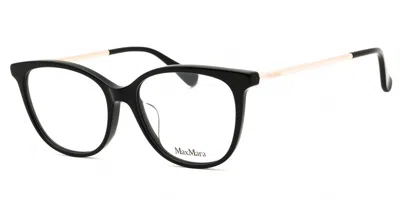 Max Mara Mm5008-f Vestibilità Orientale 001 Occhiali Da Vista Neri Per Donna (solo Montatura) In Pattern