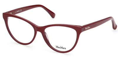 Max Mara Mm5011 066 Occhiali Da Vista Rossi Per Donna (solo Montatura) In Burgundy