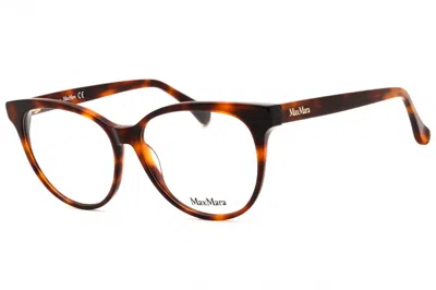 Max Mara Mm5012 Acetate Round Eyeglasses In Brown