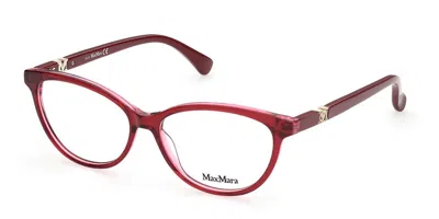 Max Mara Mm5014 071 Occhiali Da Vista Chiari Per Donna (solo Montatura) In Red