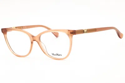 Max Mara Mm5018 Rectangular Acetate Eyeglasses In Brown