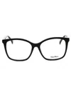 Max Mara Mm5023 Rectangular Eyeglasses For Men In Black