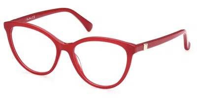 Max Mara Mm5024 066 Women's Glasses Red Size 54 - Free Lenses - Blue Light Block Available