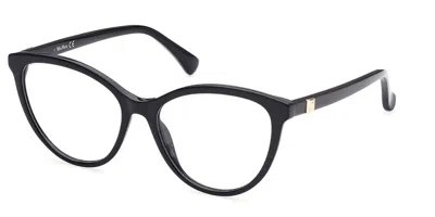 Max Mara Mm5024 001 Occhiali Da Vista Neri Per Donna (solo Montatura) In Black