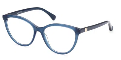 Max Mara Mm5024 090 Occhiali Da Vista Blu Per Donna (solo Montatura) In Blue