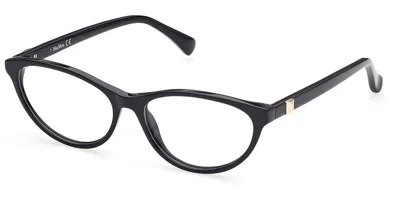 Max Mara Mm5025 001 Occhiali Da Vista Neri Per Donna (solo Montatura) In Black