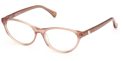Max Mara Mm5025 045 Occhiali Da Vista Marroni Per Donna (solo Montatura) In Brown