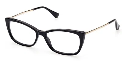 Max Mara Mm5026 001 Occhiali Da Vista Neri Per Donna (solo Montatura) In Black