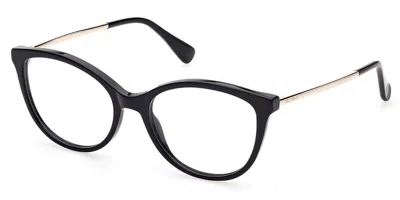 Max Mara Mm5027 001 Occhiali Da Vista Neri Per Donna (solo Montatura) In Black