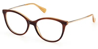 Max Mara Mm5027 056 Occhiali Da Vista Marroni Per Donna (solo Montatura) In Brown