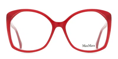 Max Mara Mm5029 066 Occhiali Da Vista Rossi Per Donna (solo Montatura) In Red