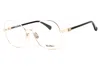 Max Mara Ladies Gold Tone Oversized Eyeglass Frames Mm5033 In Pattern