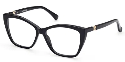 Max Mara Mm5036 001 Occhiali Da Vista Neri Per Donna (solo Montatura) In Black
