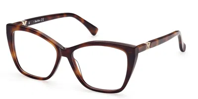Max Mara Mm5036 052 Occhiali Da Vista Tartarugatishell Per Donna (solo Montatura) In Black