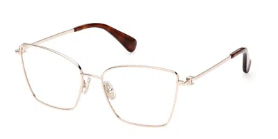Max Mara Mm5048 028 Women's Glasses Rose-gold Size 55 - Free Lenses - Blue Light Block Available In White