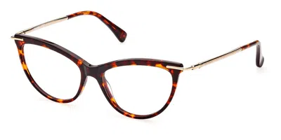 Max Mara Mm5049 Women's Glasses, Tortoiseshell, Size 53 In Brown