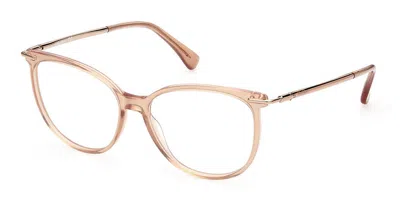 Max Mara Mm5050 059 Women's Glasses Brown Size 54 - Free Lenses - Blue Light Block Available In Gold