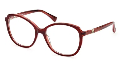 Max Mara Mm5052 Women's Glasses, Brown, Size 57 In Burgundy