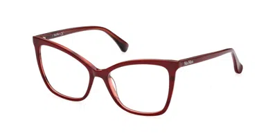 Max Mara Mm5060 071 Women's Glasses Burgundy Size 54 - Free Lenses - Blue Light Block Available In Red