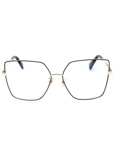 Max Mara Mm5073-h-b Eyeglasses In 005 - Black/other/clear Demo Lens
