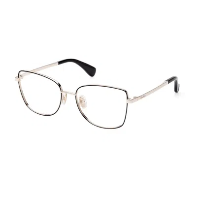 Max Mara Mm5074 Eyeglasses In 005 Black/gold