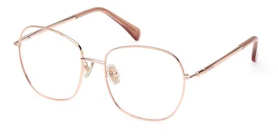 Max Mara Mm5077-h Women's Glasses, Rose-gold, Size 56