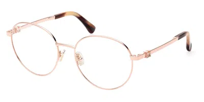 Max Mara Mm5081 Women's Glasses, Rose-gold, Size 55 In White