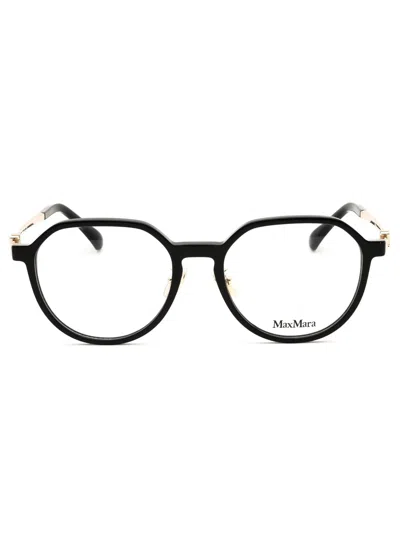 Max Mara Mm5088-d Eyeglasses In 053 - Blonde Havana/clear Demo Lens