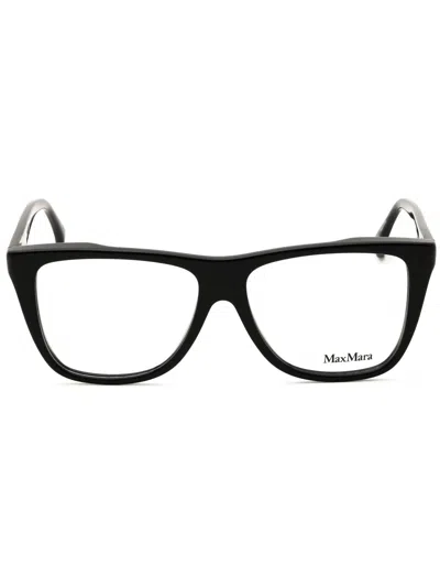 Max Mara Mm5096 Eyeglasses In 050 - Dark Brown/other/clear Demo Lens