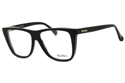 Max Mara Mm5096 Rectangular Acetate Eyeglasses In Black